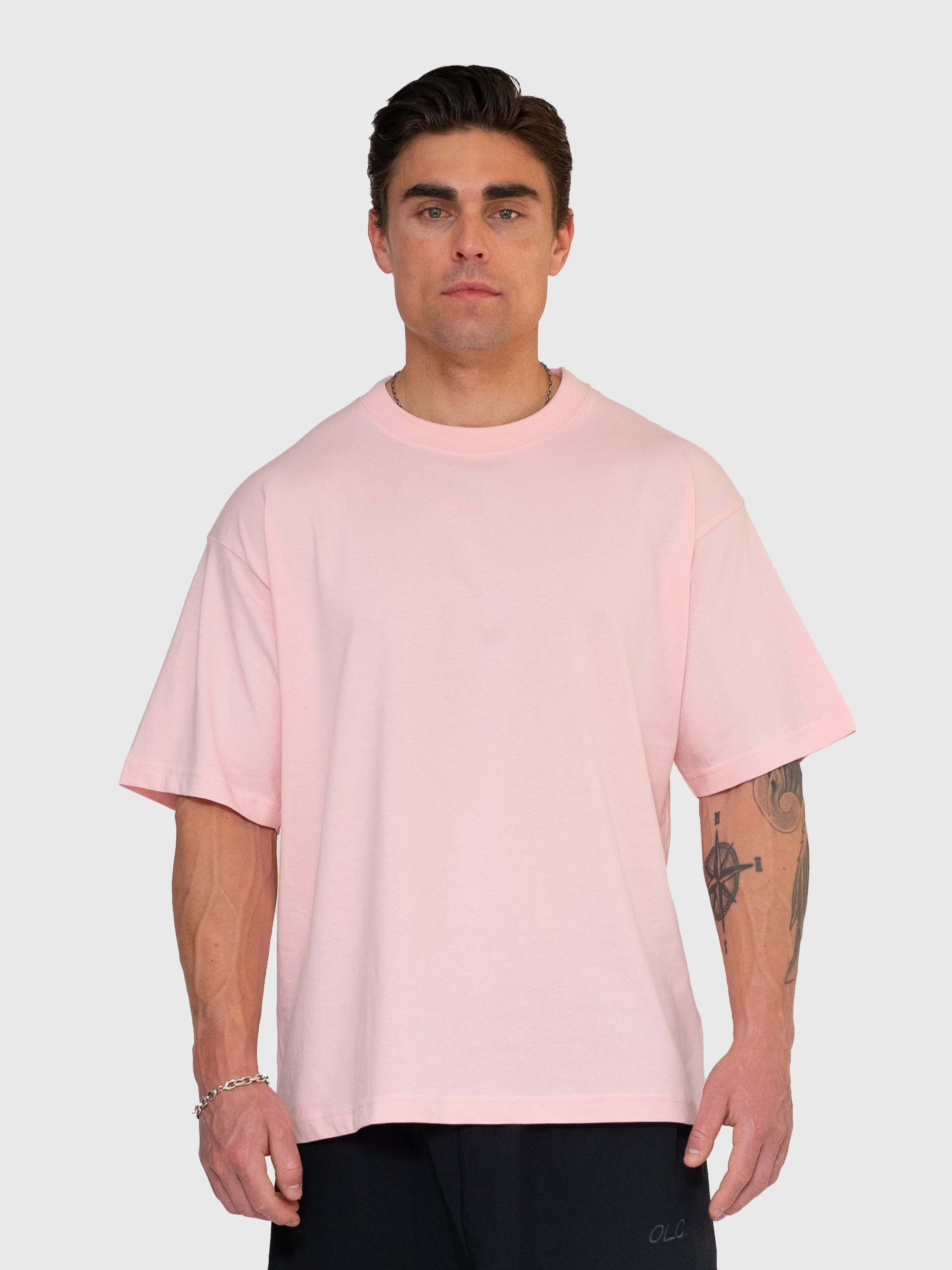 Confidence Box Tee - Pink/White