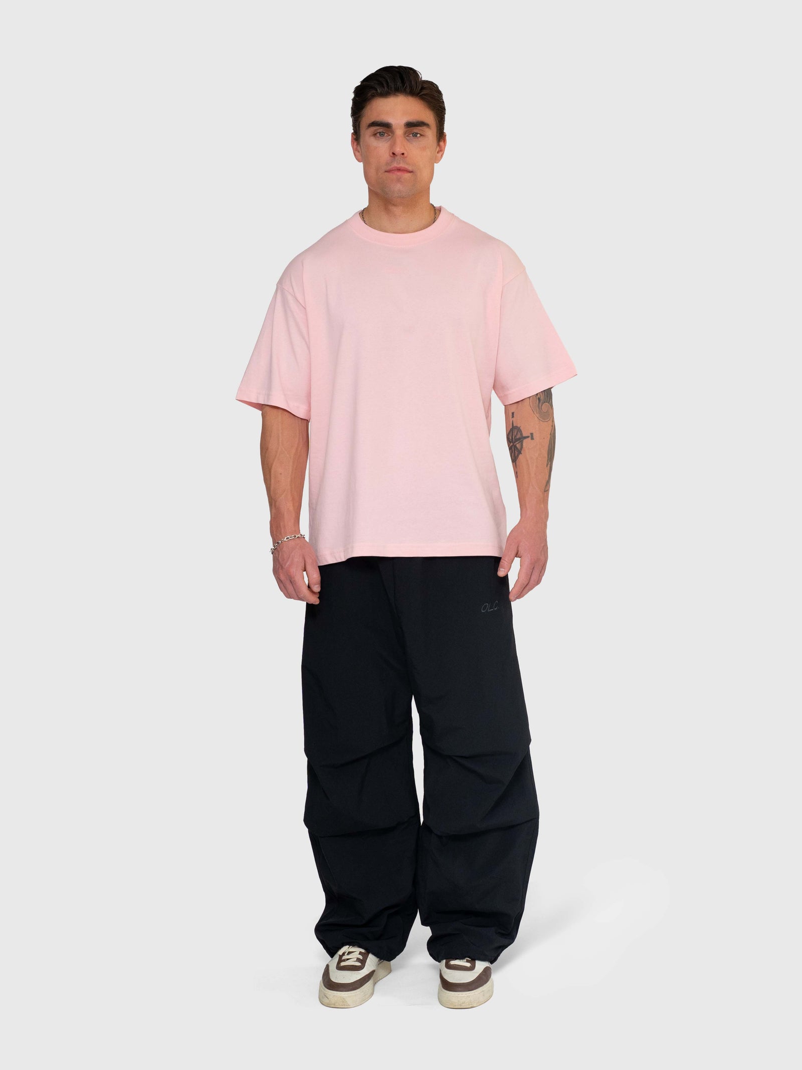 Confidence Box Tee - Pink/White