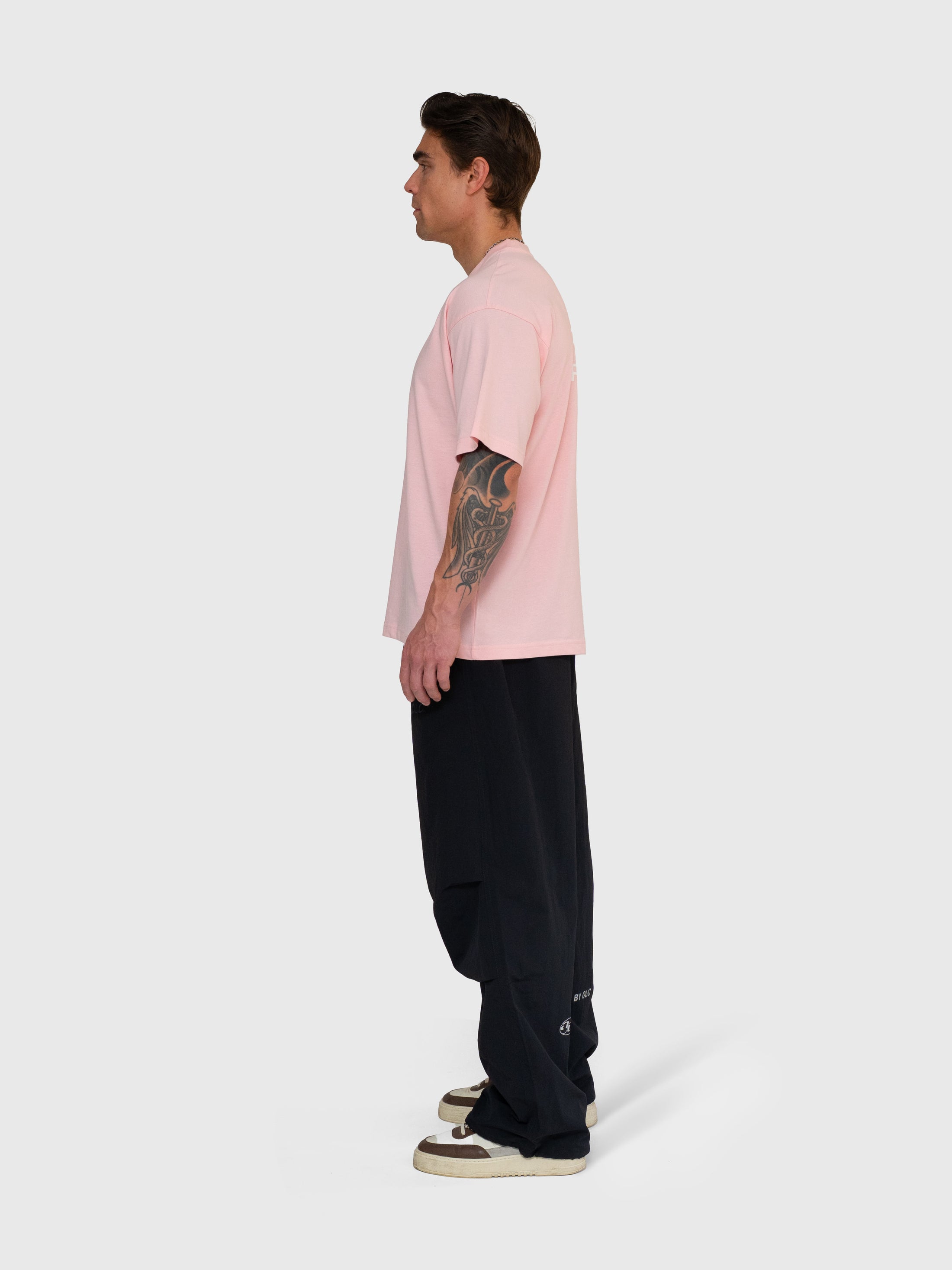 Confidence Box Tee - Pink/White