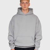Long Run Hoodie - Neutral Grey/White