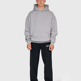 Long Run Hoodie - Neutral Grey/White