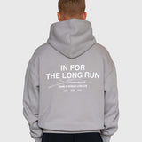 Long Run Hoodie - Neutral Grey/White