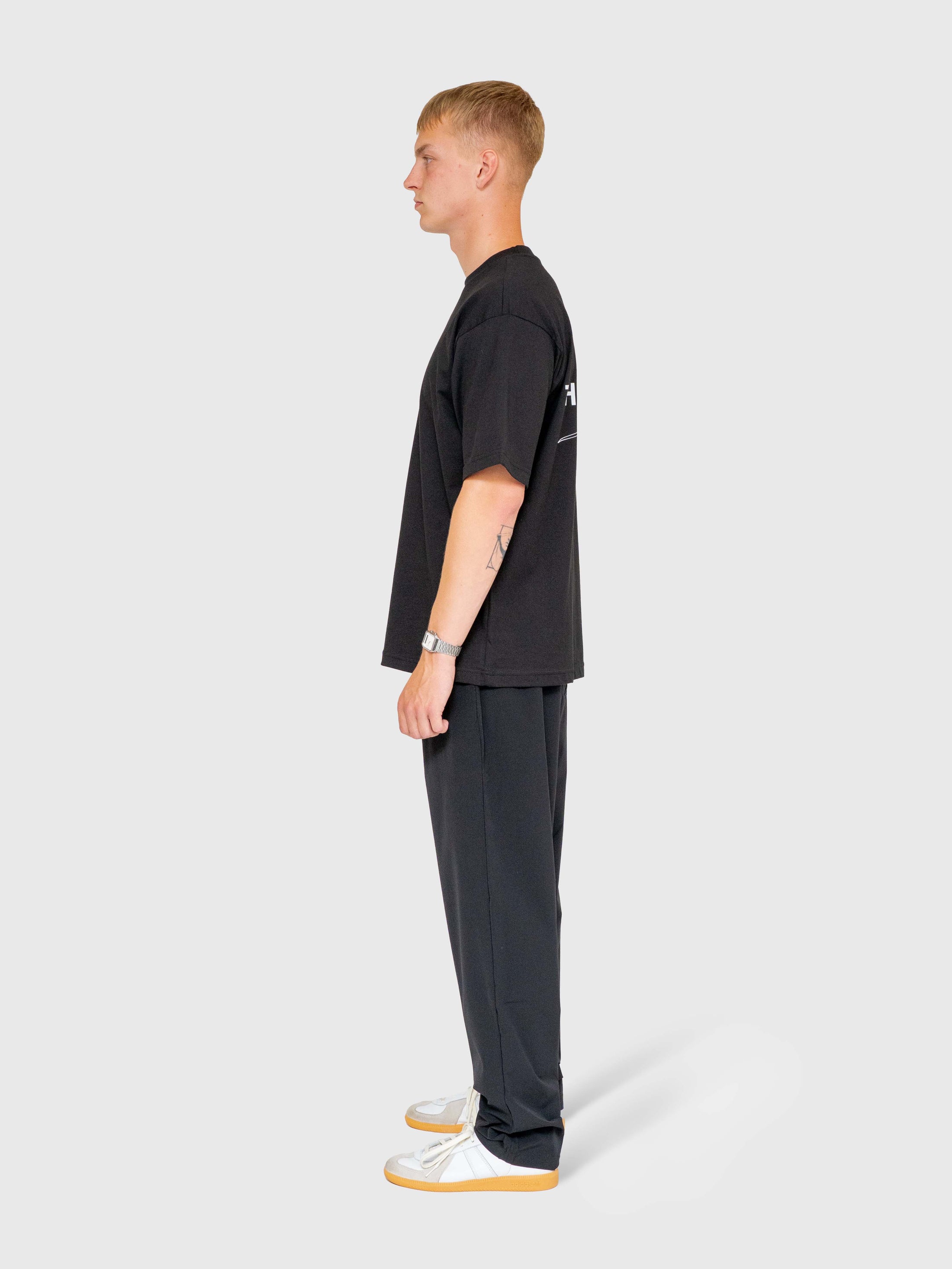 Long run Box Tee - Black/White