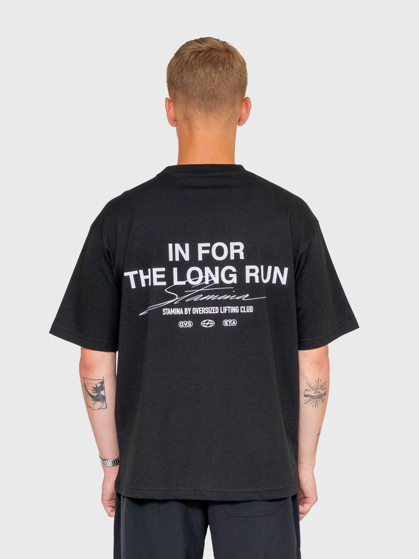 Long run Box Tee - Black/White
