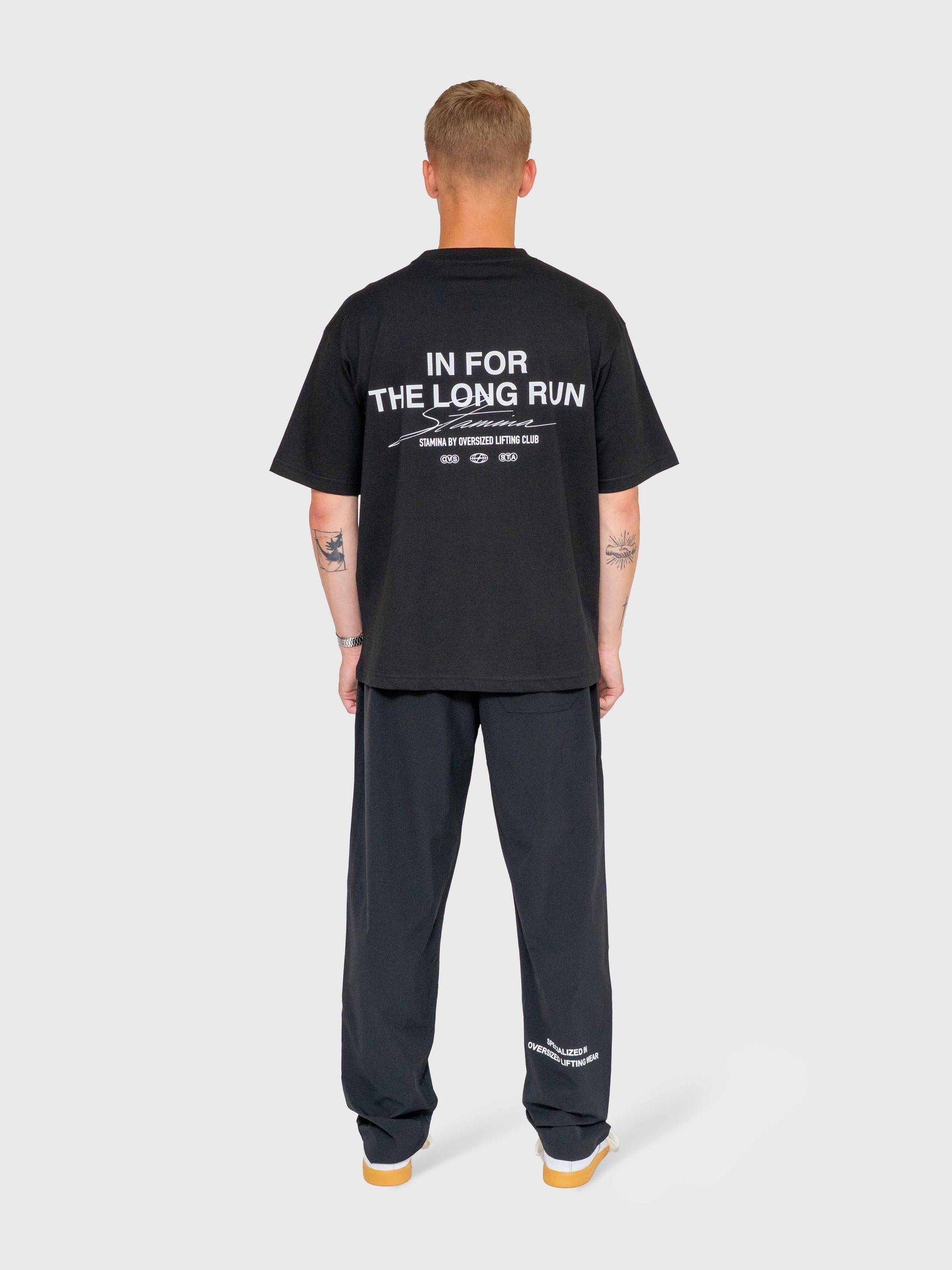 Long run Box Tee - Black/White