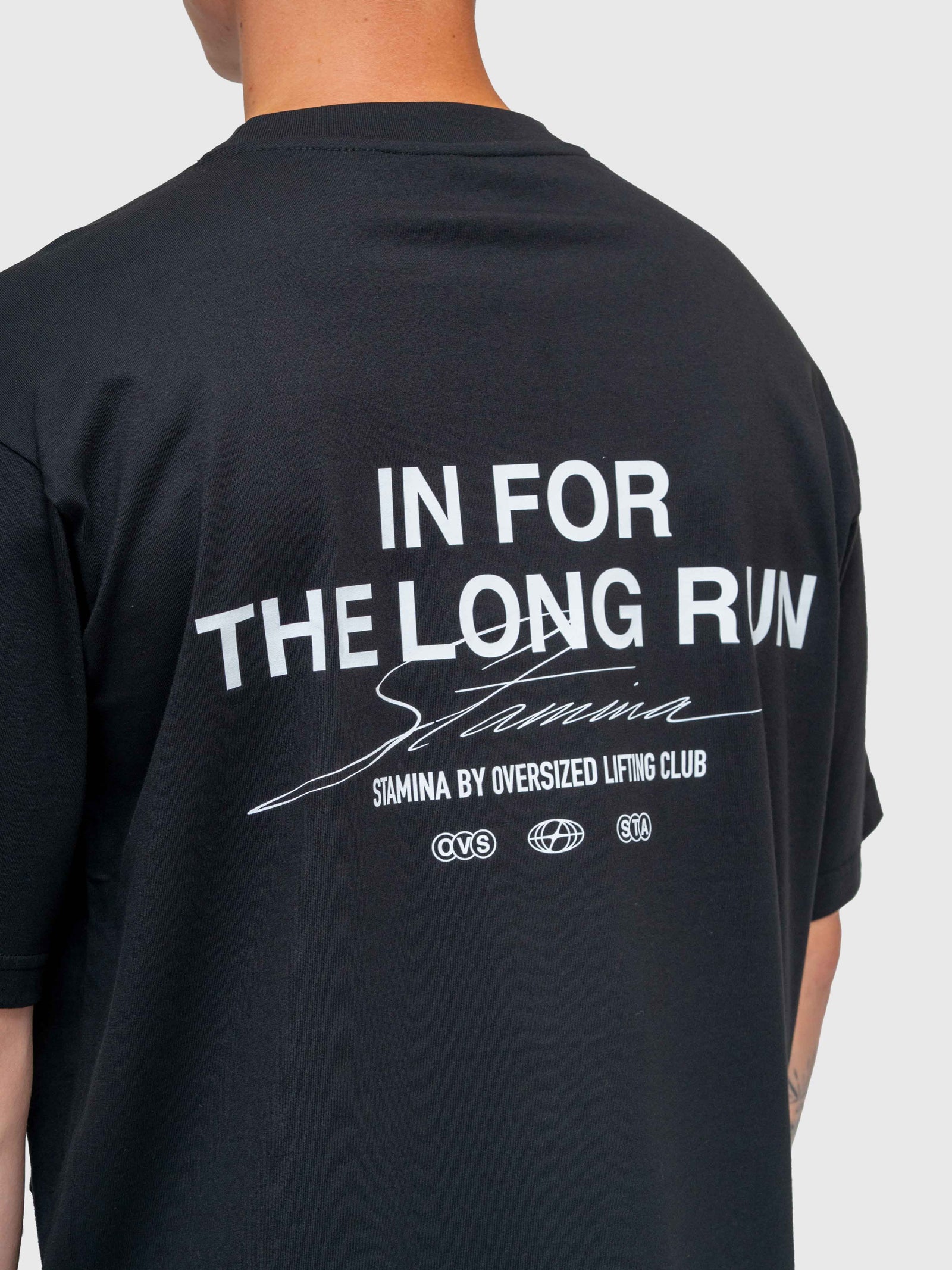 Long run Box Tee - Black/White