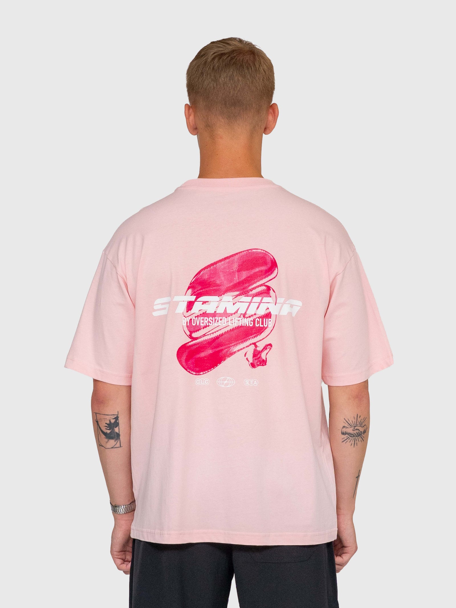 Stamina Chrome Box Tee - Pink/White