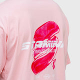 Stamina Chrome Box Tee - Pink/White