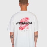 Stamina Chrome Box Tee - White/Pink