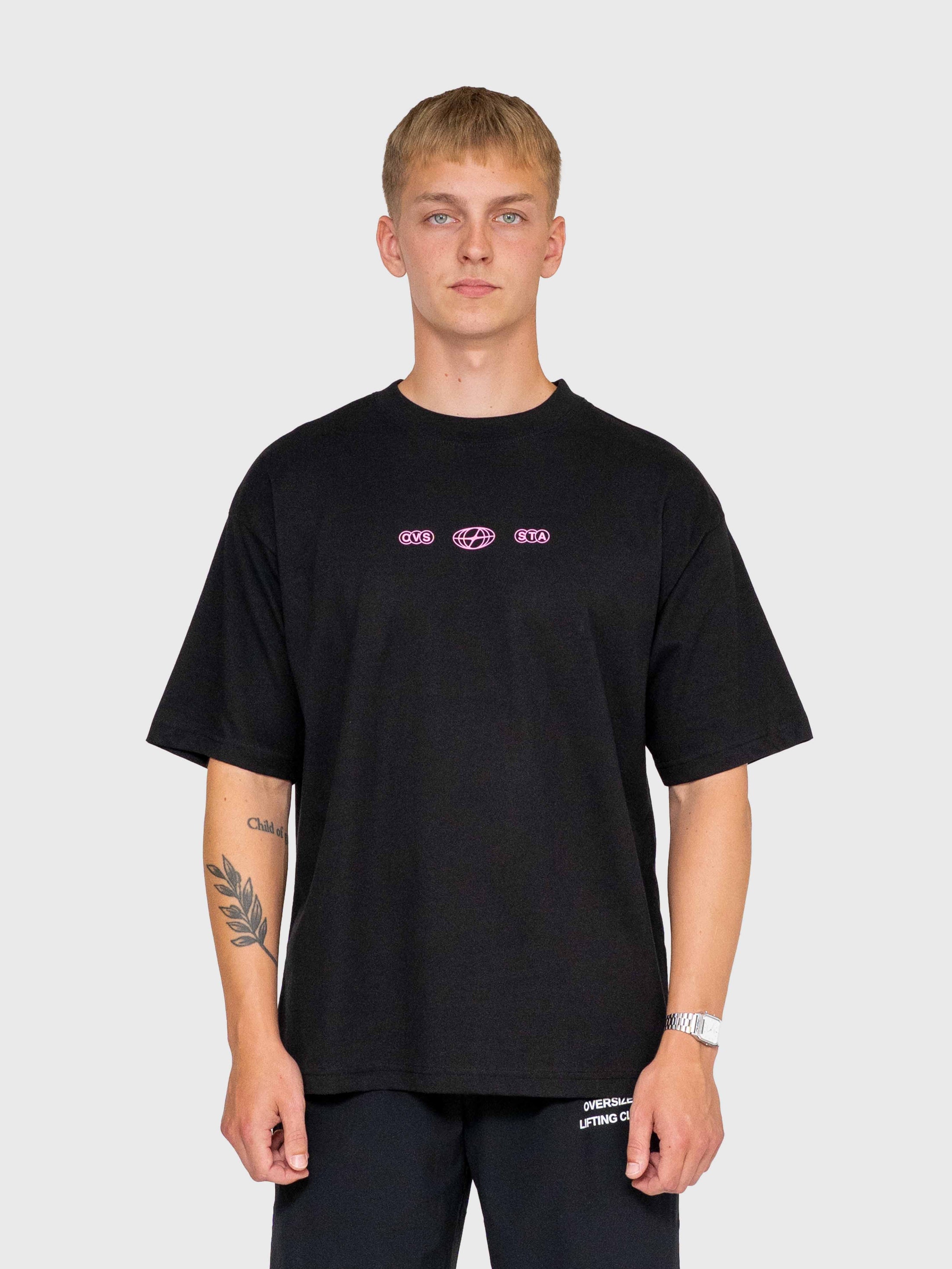 Stamina Chrome Box Tee - Black/Pink