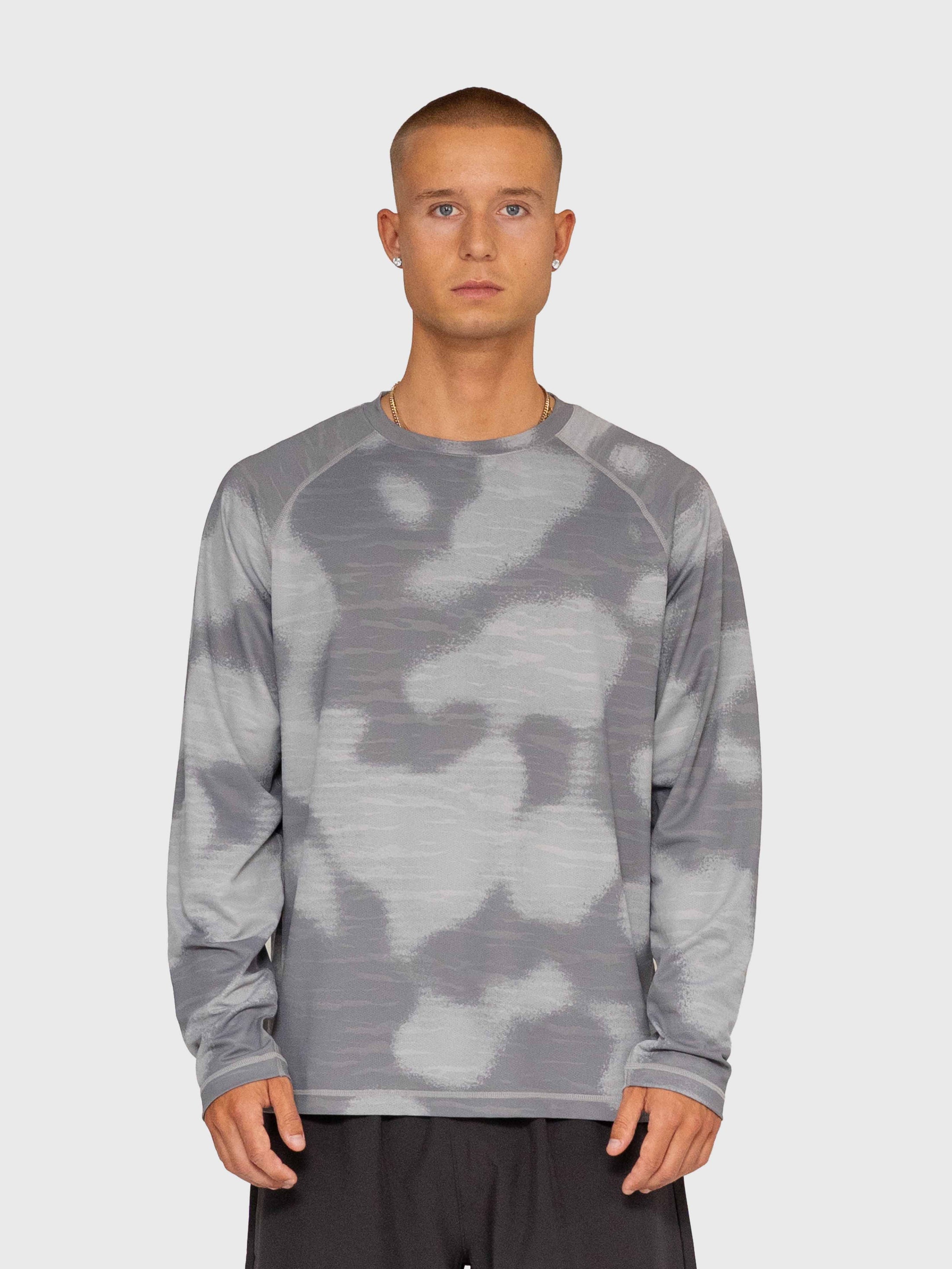 Logo Active Long Sleeve - Grey/White
