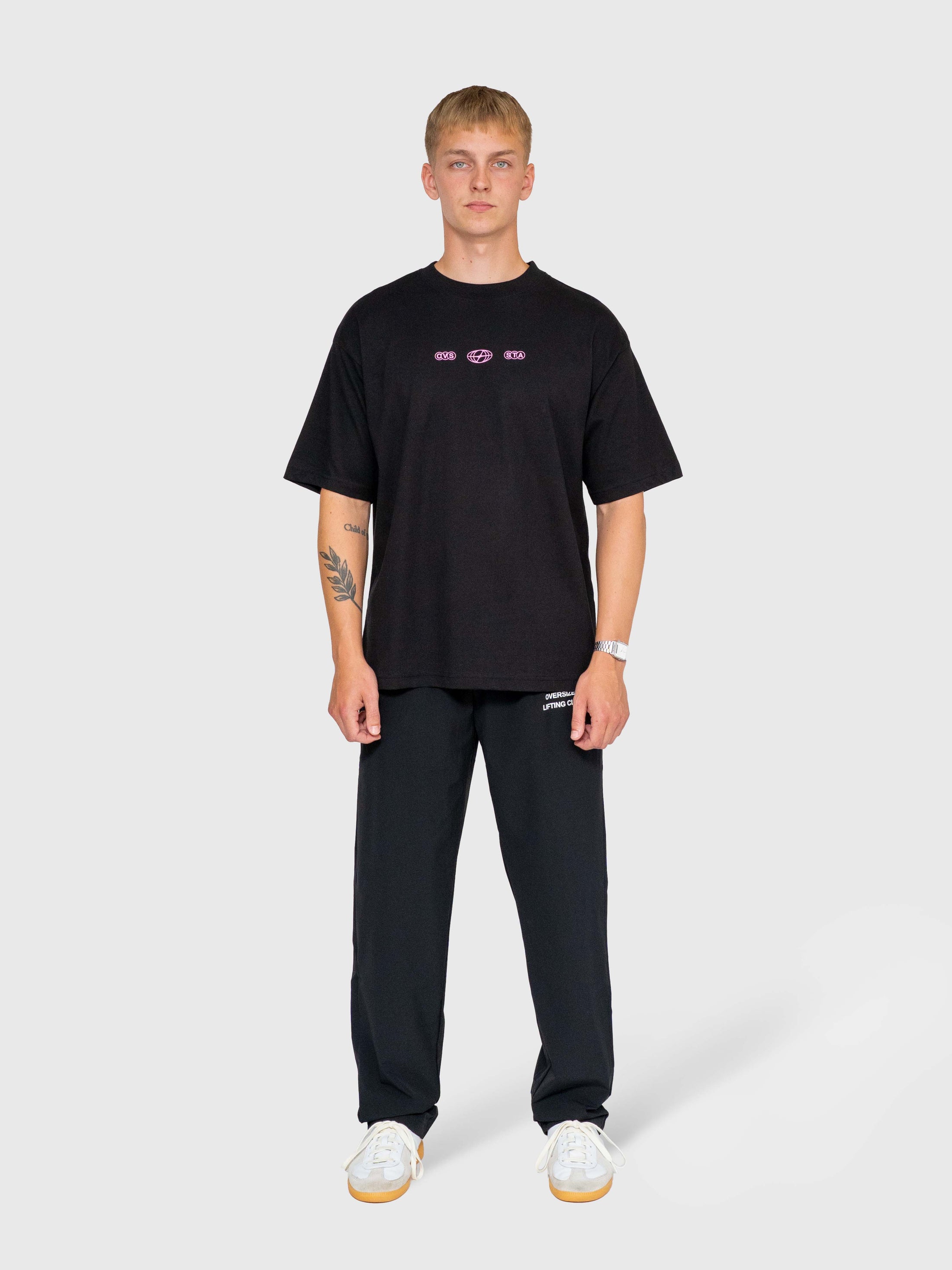 Stamina Chrome Box Tee - Black/Pink