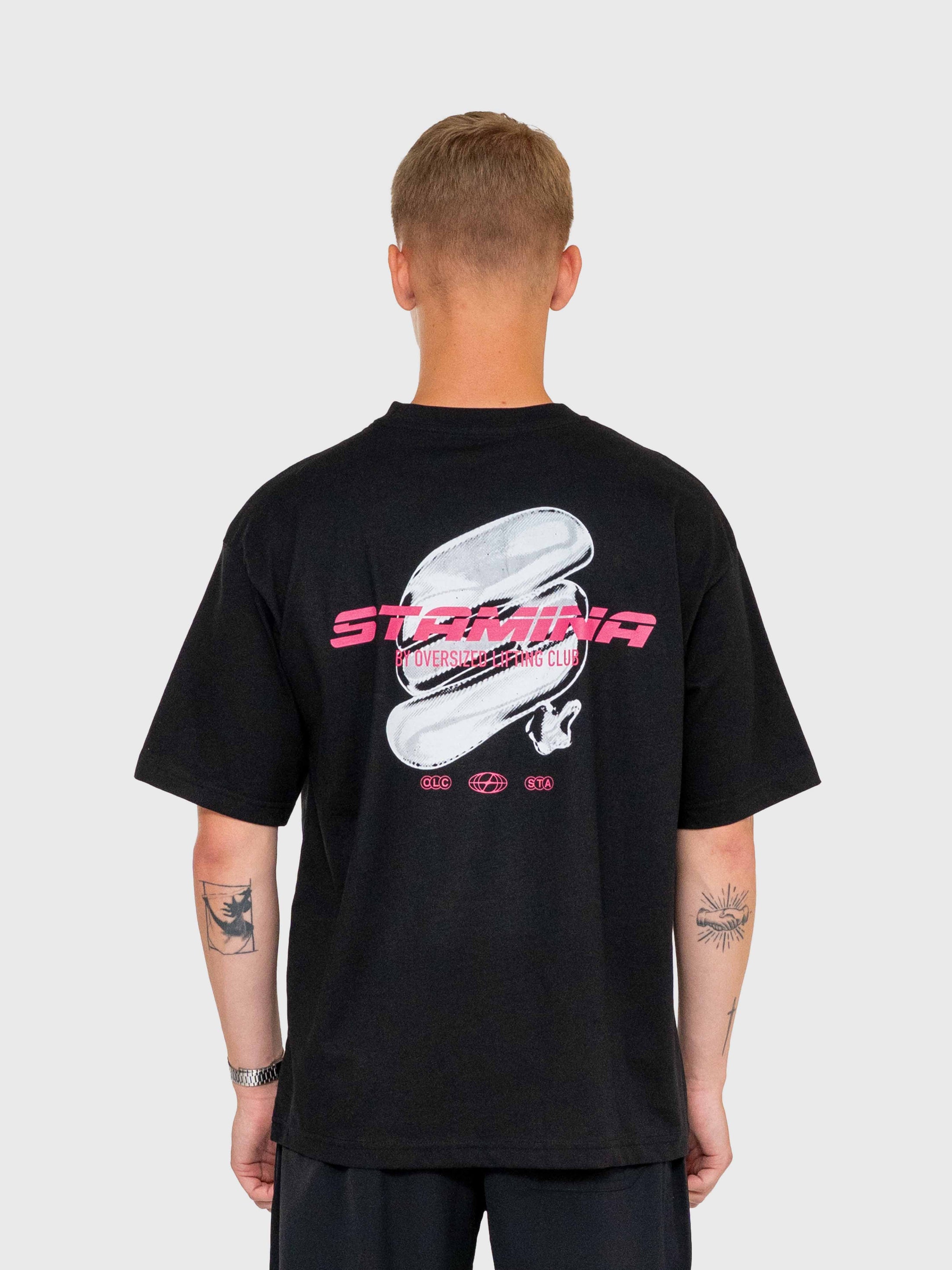 Stamina Chrome Box Tee - Black/Pink