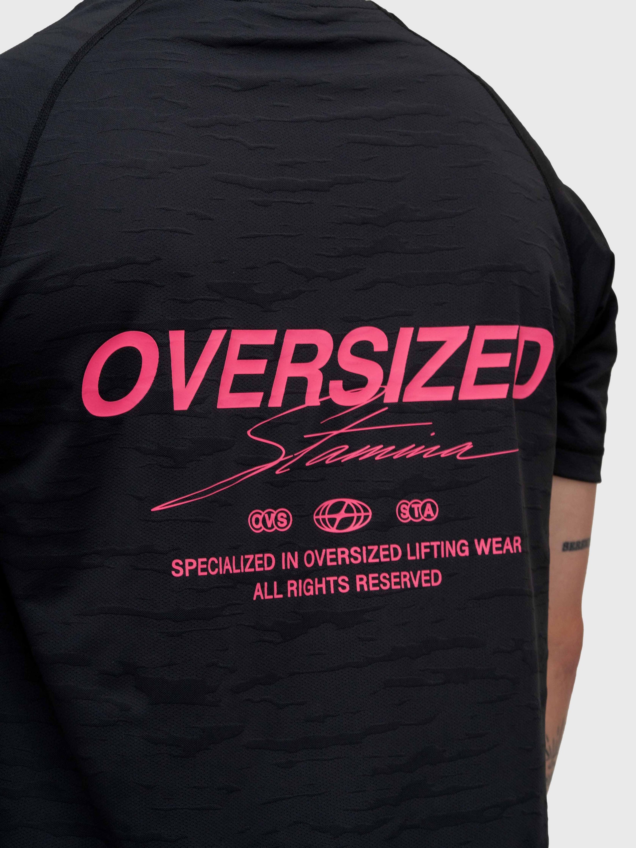 Logo Active Tee - Black/Pink