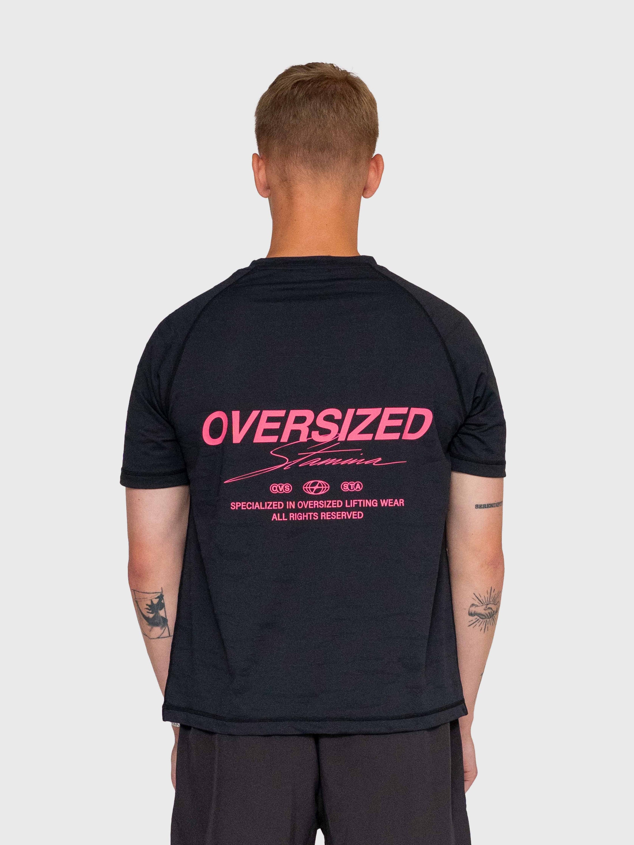 Logo Active Tee - Black/Pink