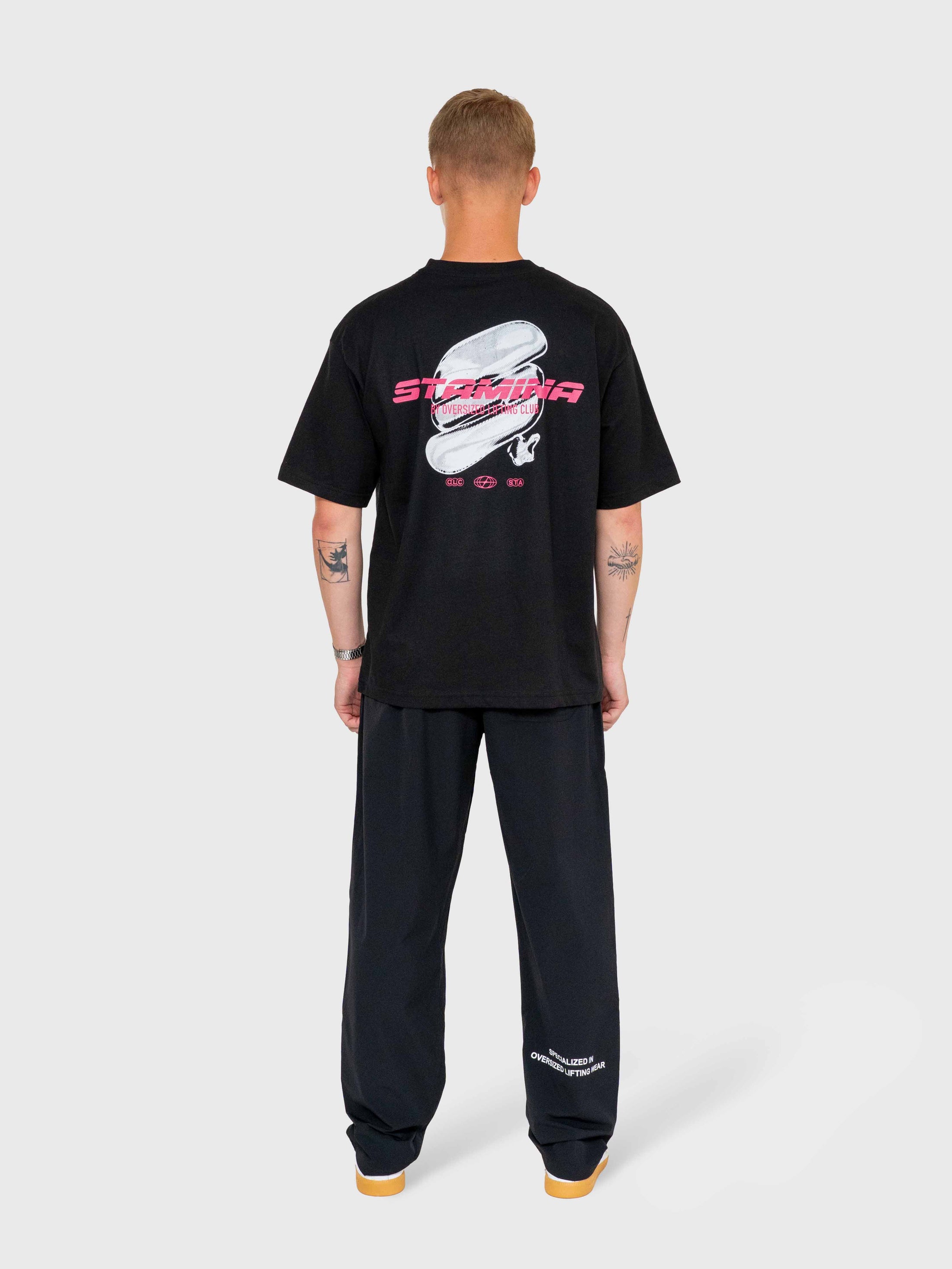 Stamina Chrome Box Tee - Black/Pink