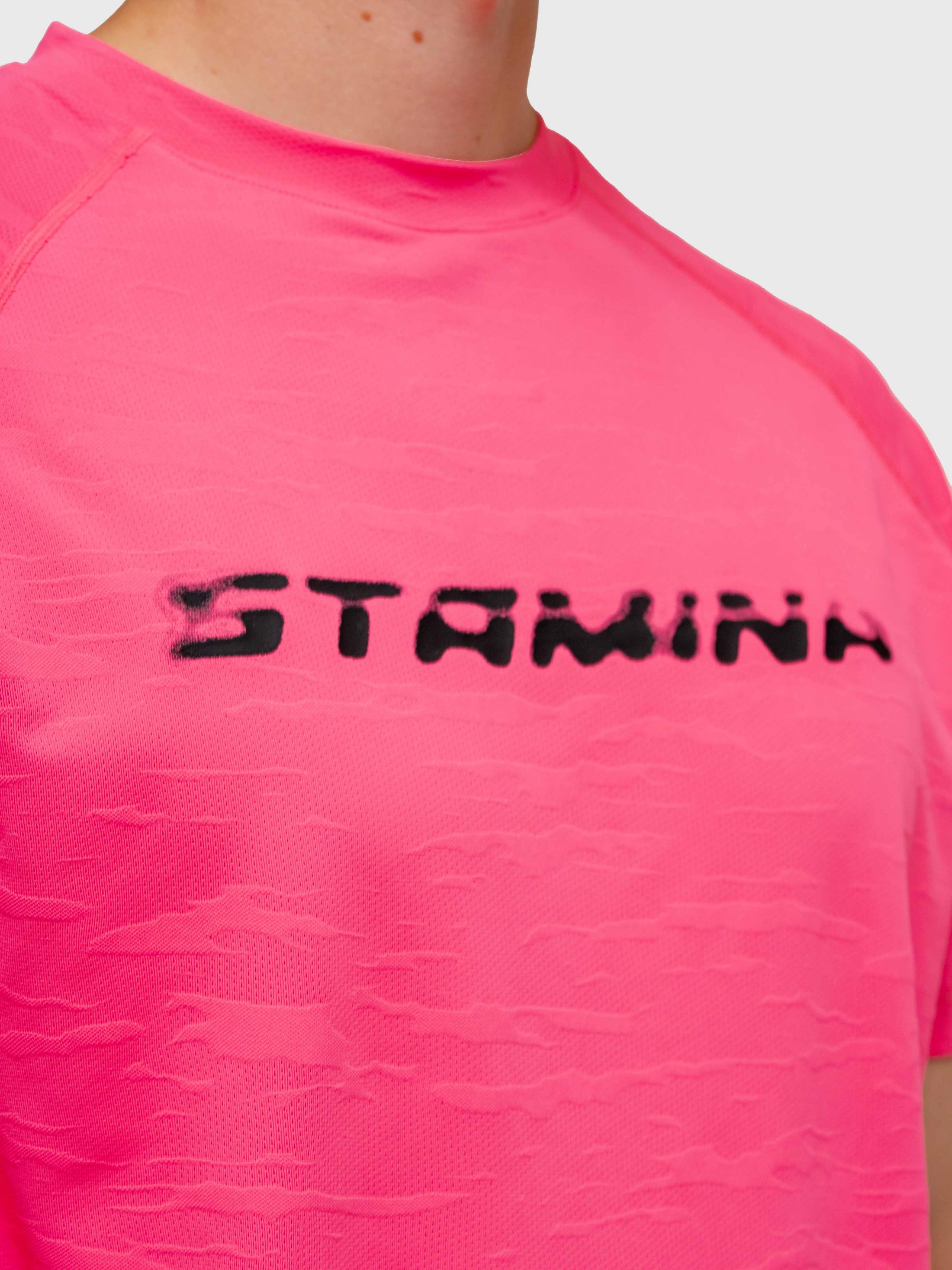 Flow Active Tee - Hot Pink/Black