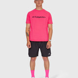 Flow Active Tee - Hot Pink/Black
