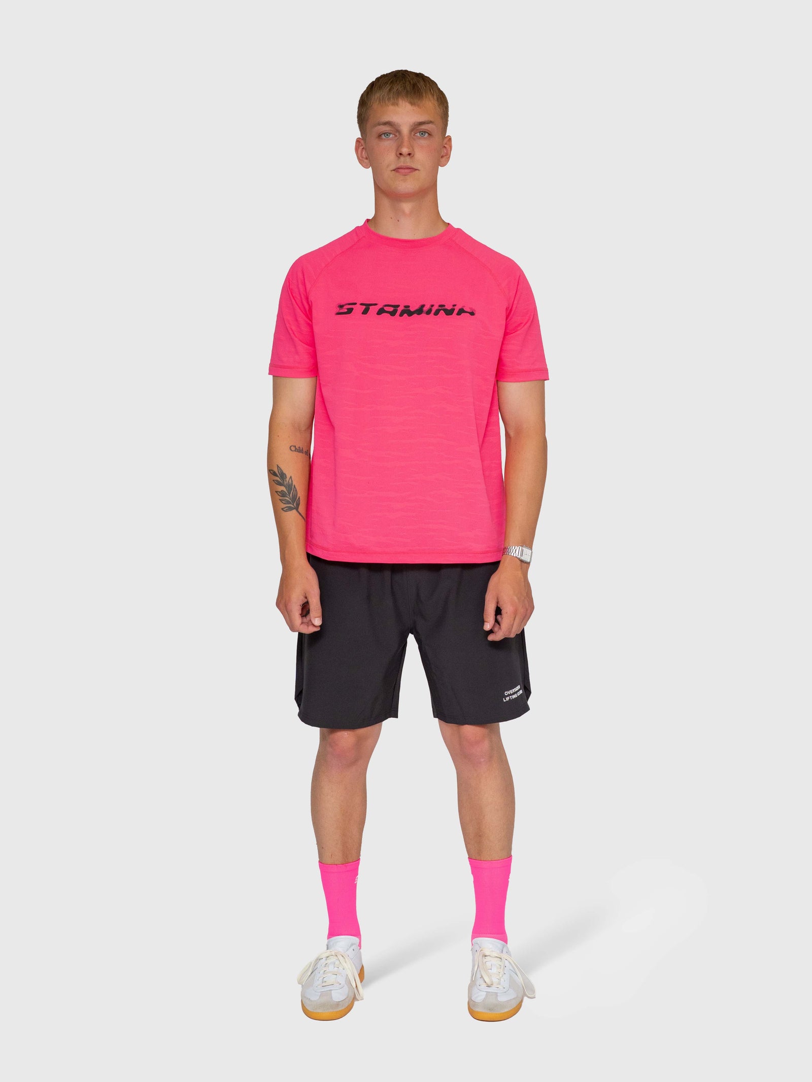 Flow Active Tee - Hot Pink/Black