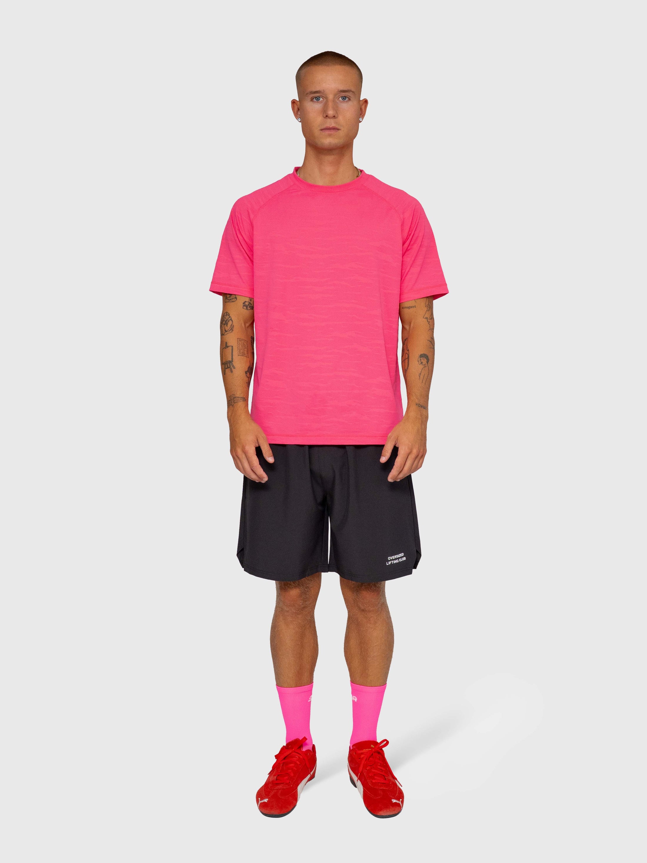 Logo Active Tee - Hot Pink/White