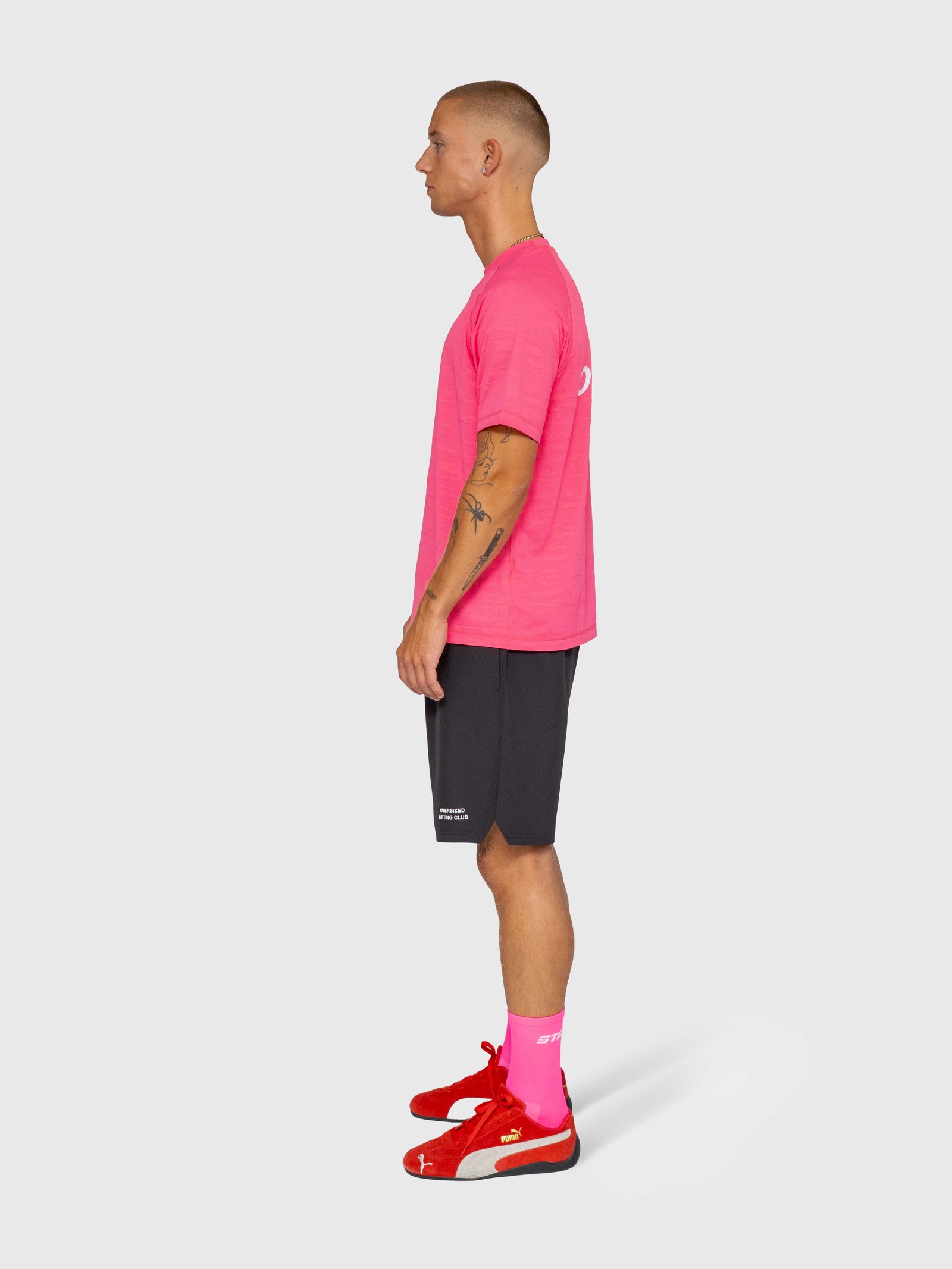 Logo Active Tee - Hot Pink/White