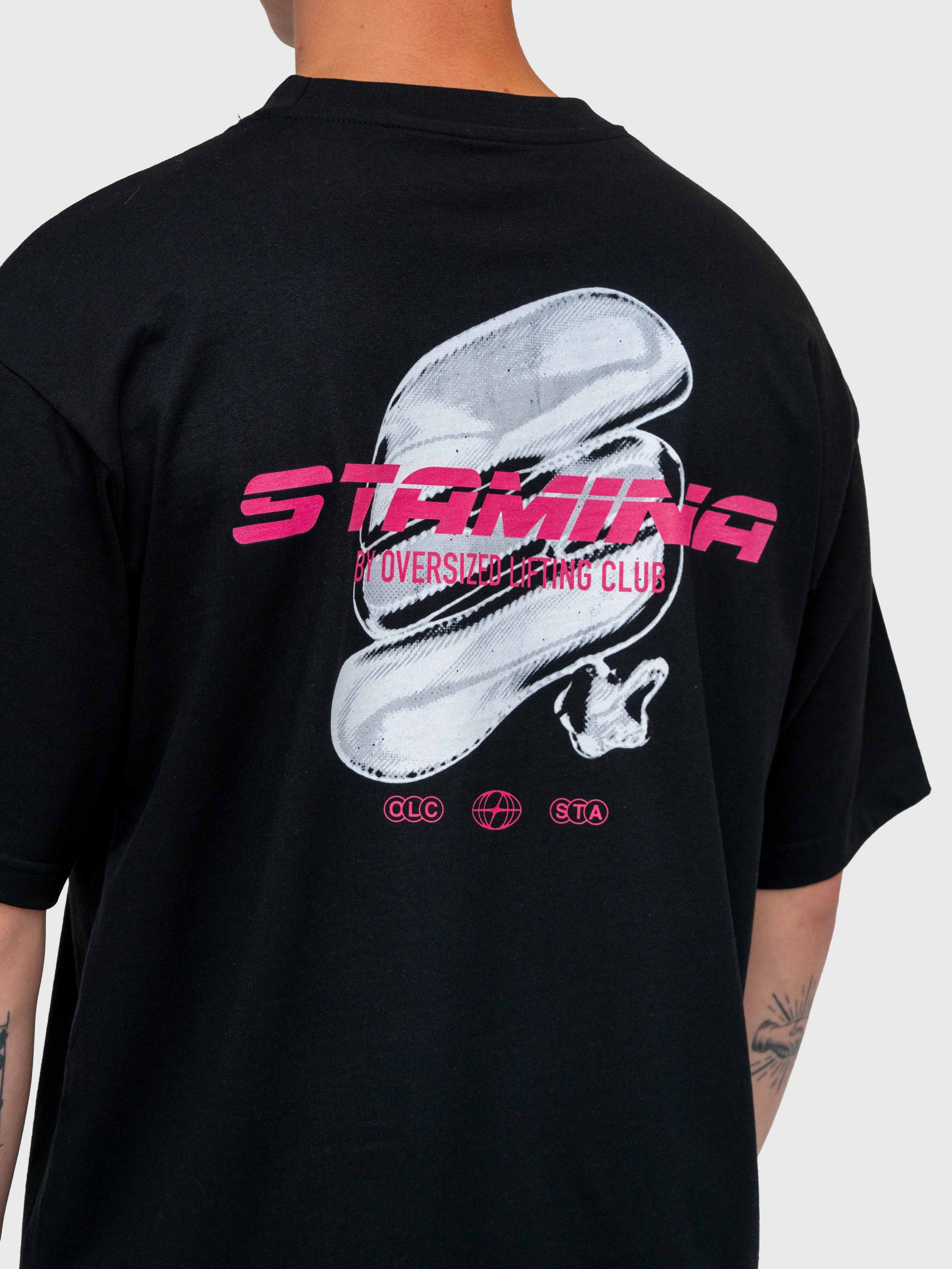 Stamina Chrome Box Tee - Black/Pink