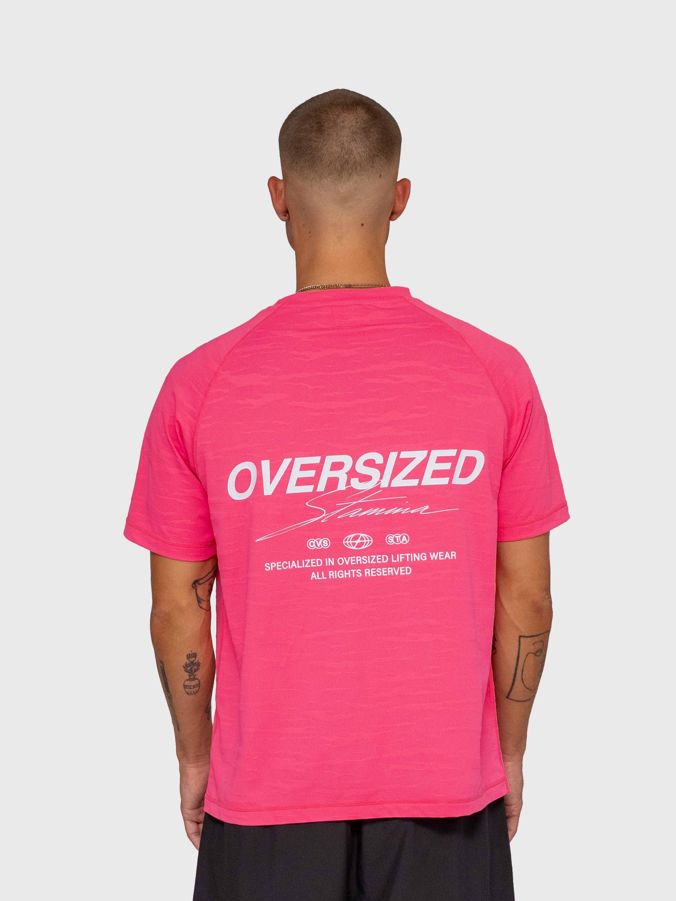Logo Active Tee - Hot Pink/White