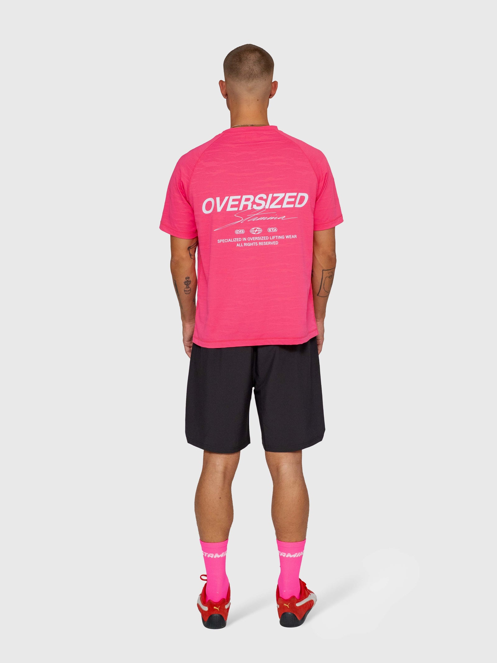 Logo Active Tee - Hot Pink/White