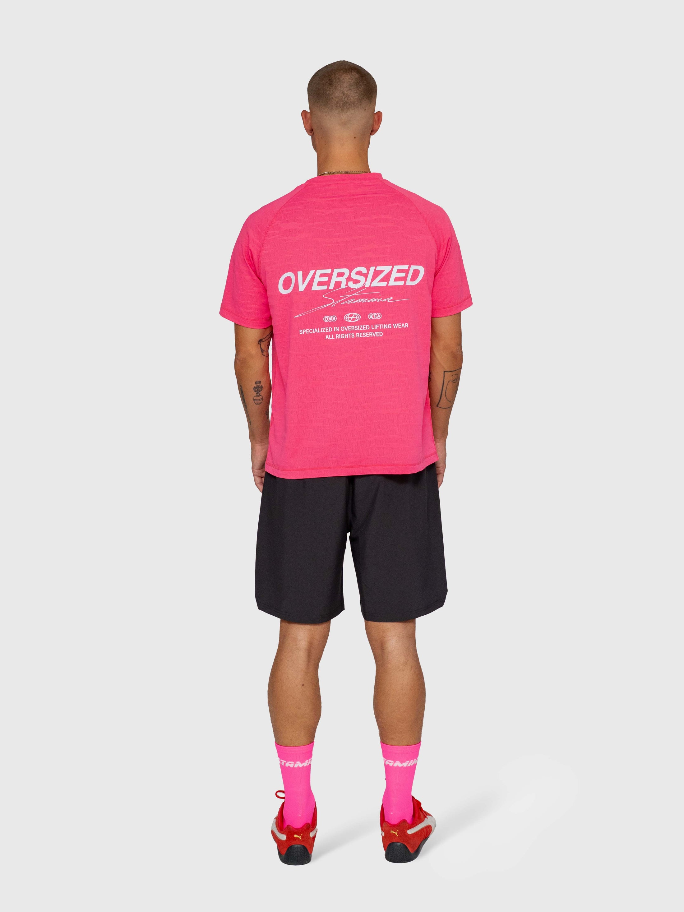 Logo Active Tee - Hot Pink/White