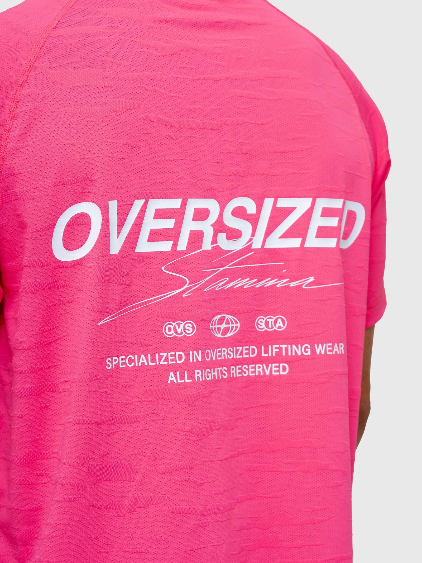 Logo Active Tee - Hot Pink/White
