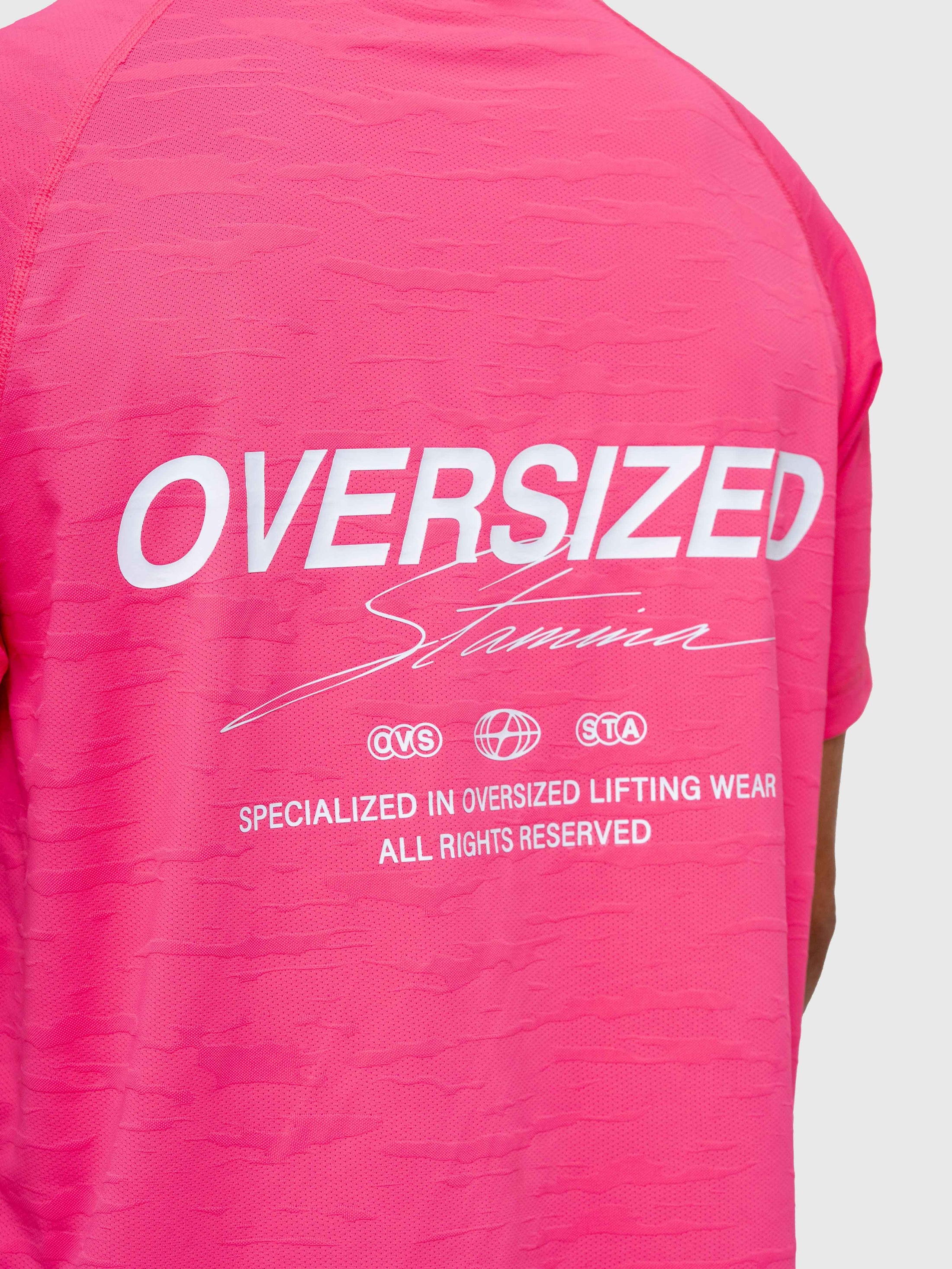 Logo Active Tee - Hot Pink/White