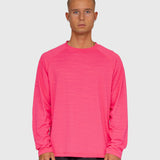 Logo Active Long Sleeve - Hot Pink/White