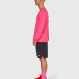 Logo Active Long Sleeve - Hot Pink/White