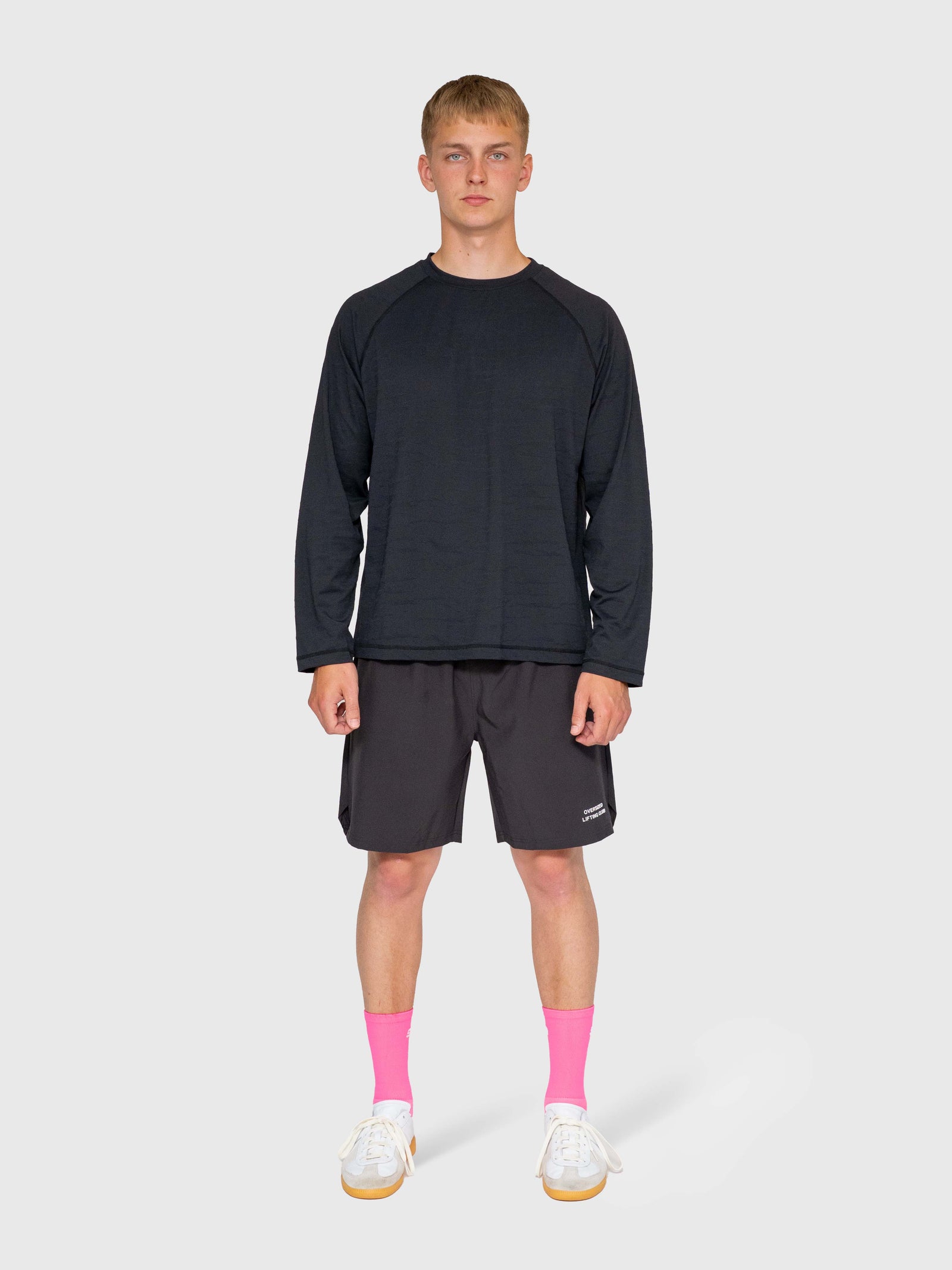 Logo Active Long Sleeve - Black/Pink