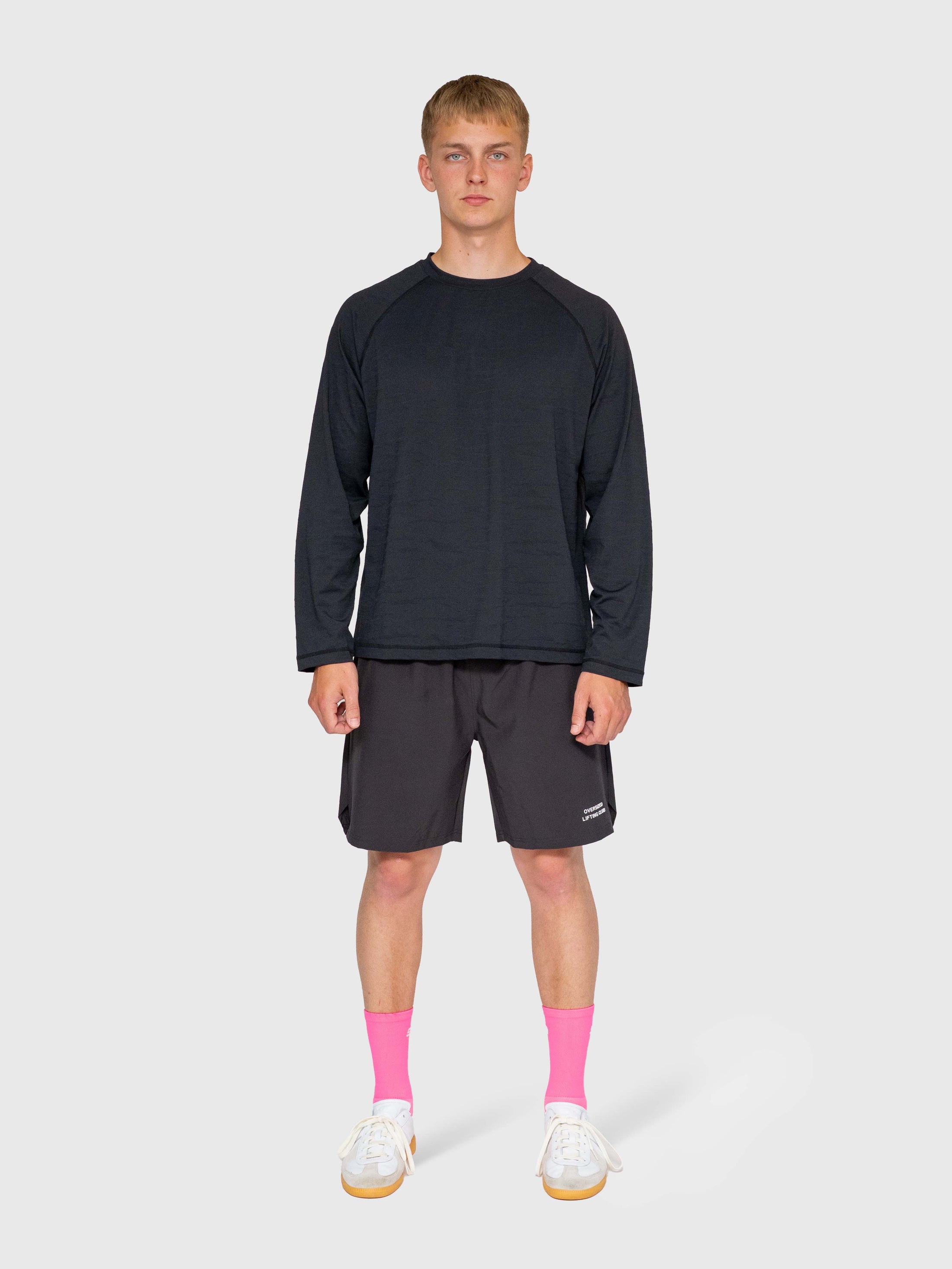 Logo Active Long Sleeve - Black/Pink