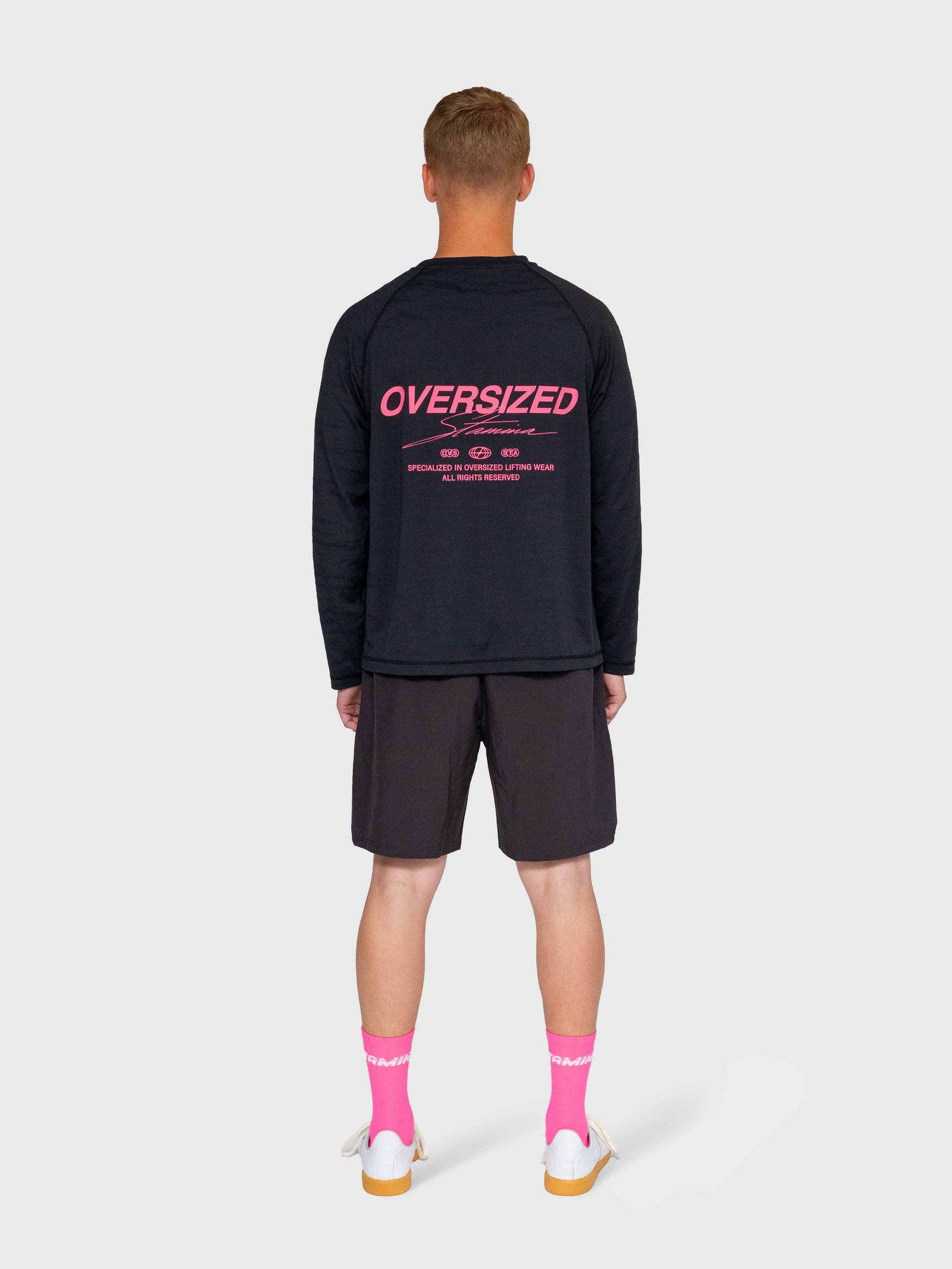 Logo Active Long Sleeve - Black/Pink