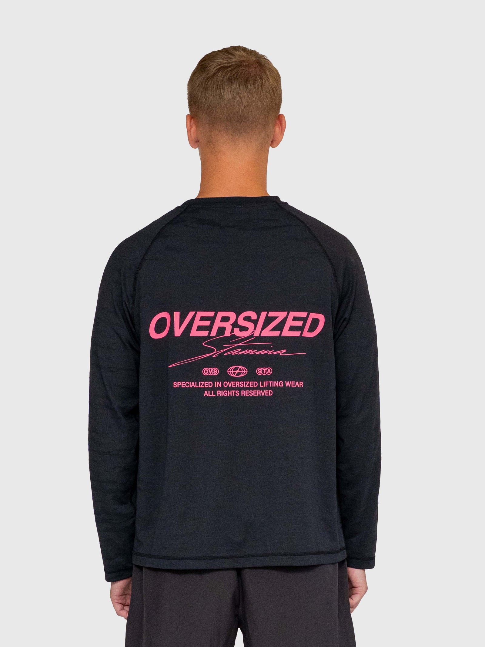 Logo Active Long Sleeve - Black/Pink
