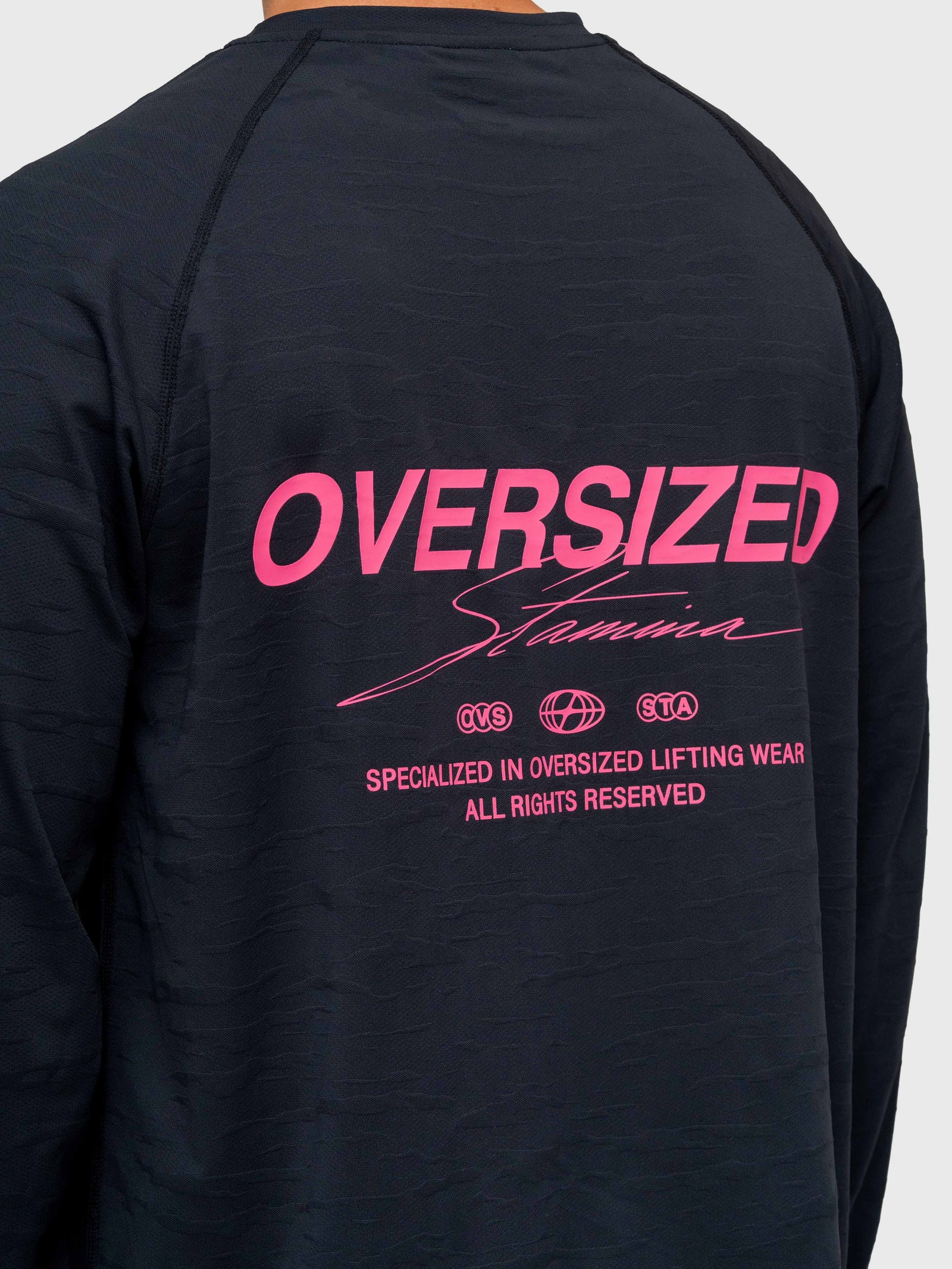 Logo Active Long Sleeve - Black/Pink