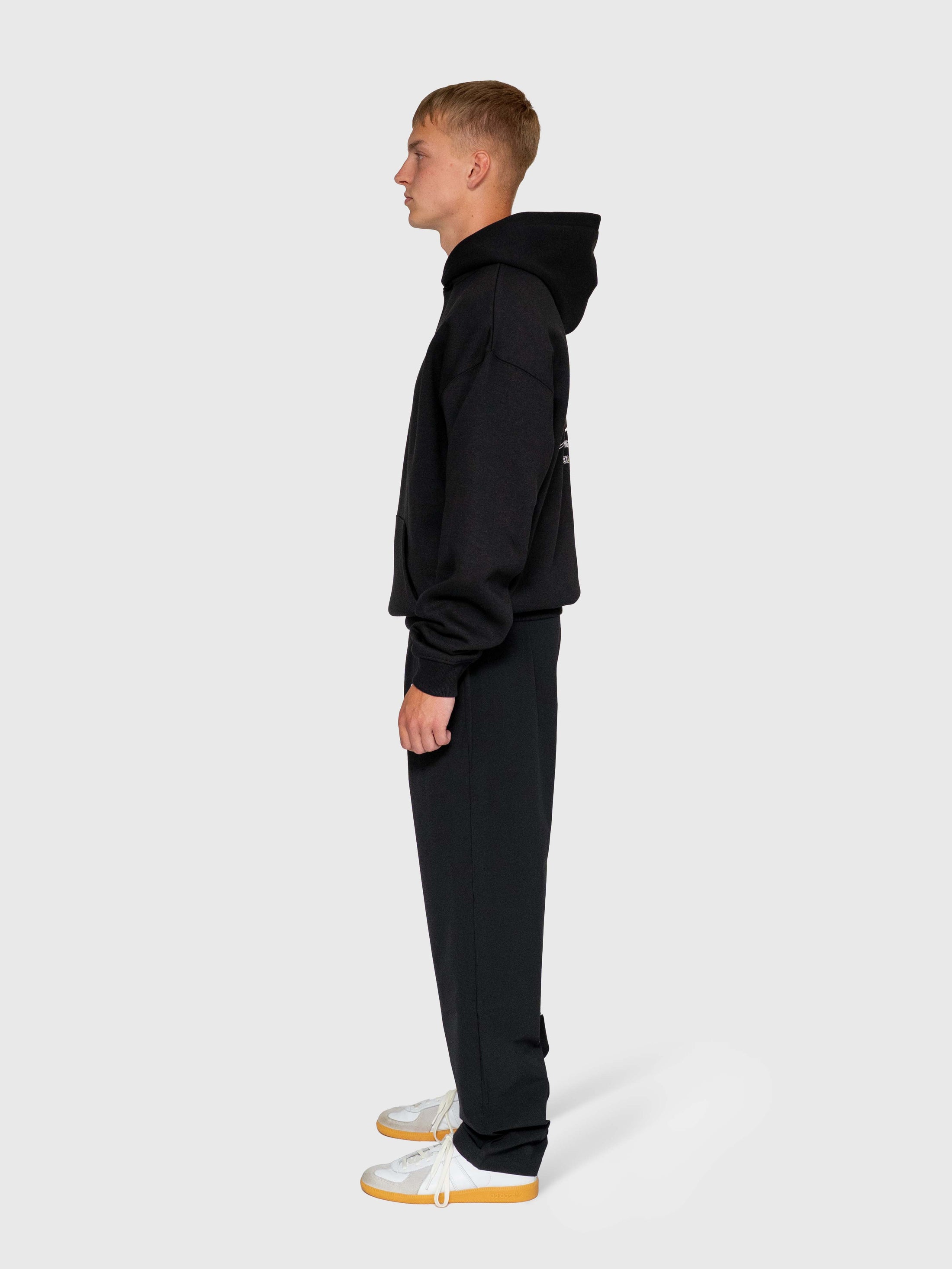 Long Run Hoodie - Black/White