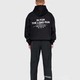 Long Run Hoodie - Black/White