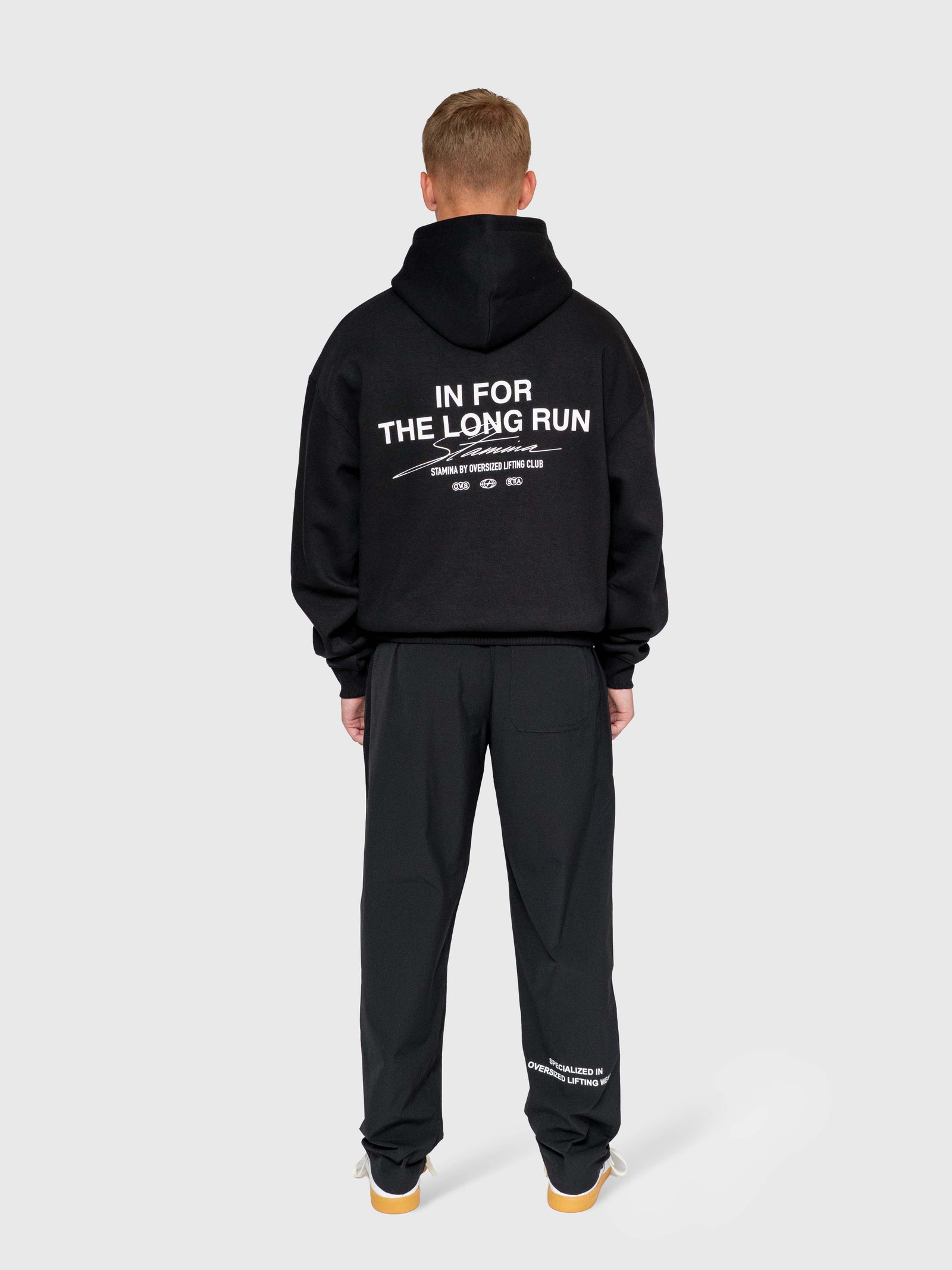 Long Run Hoodie - Black/White