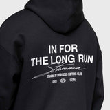 Long Run Hoodie - Black/White