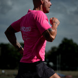 Logo Active Tee - Hot Pink/White