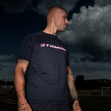 Flow Active Tee - Black/Pink