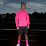 Logo Active Long Sleeve - Hot Pink/White