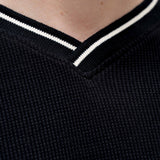Waffle Football Long Sleeve – Black