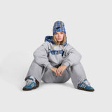 Check Beanie - Blue/White