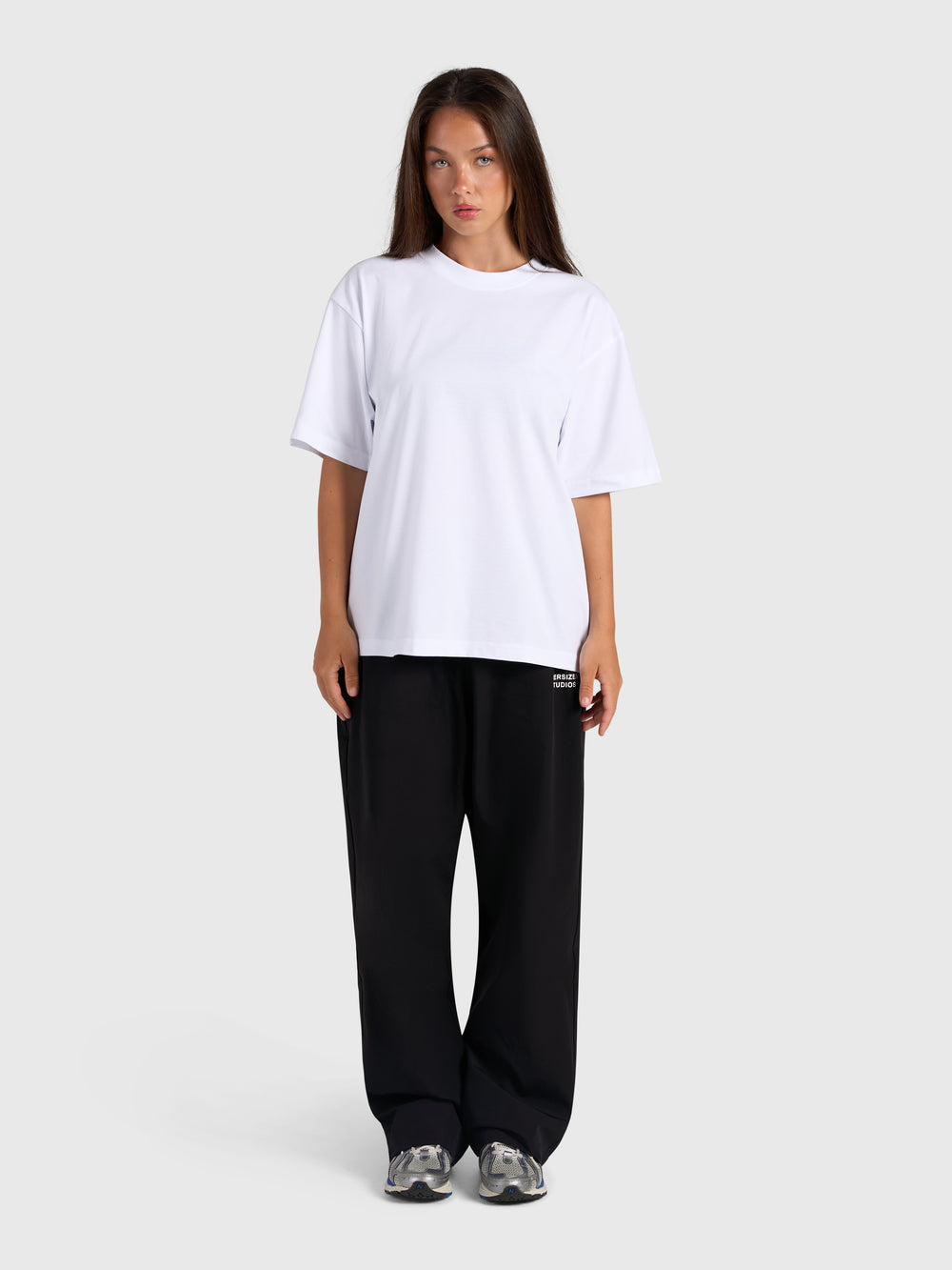 Cursive Box Tee - White/Red