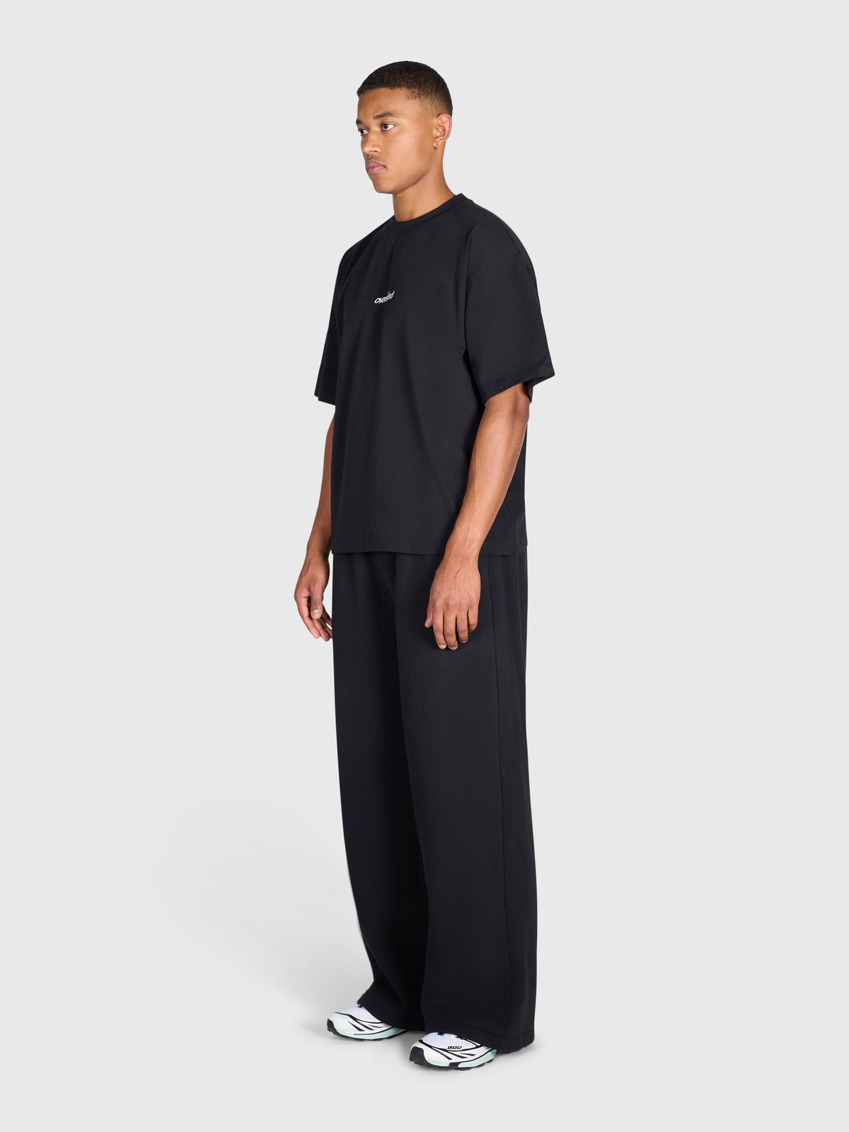 Tartan Baggy Sweatpants - Black/Blue