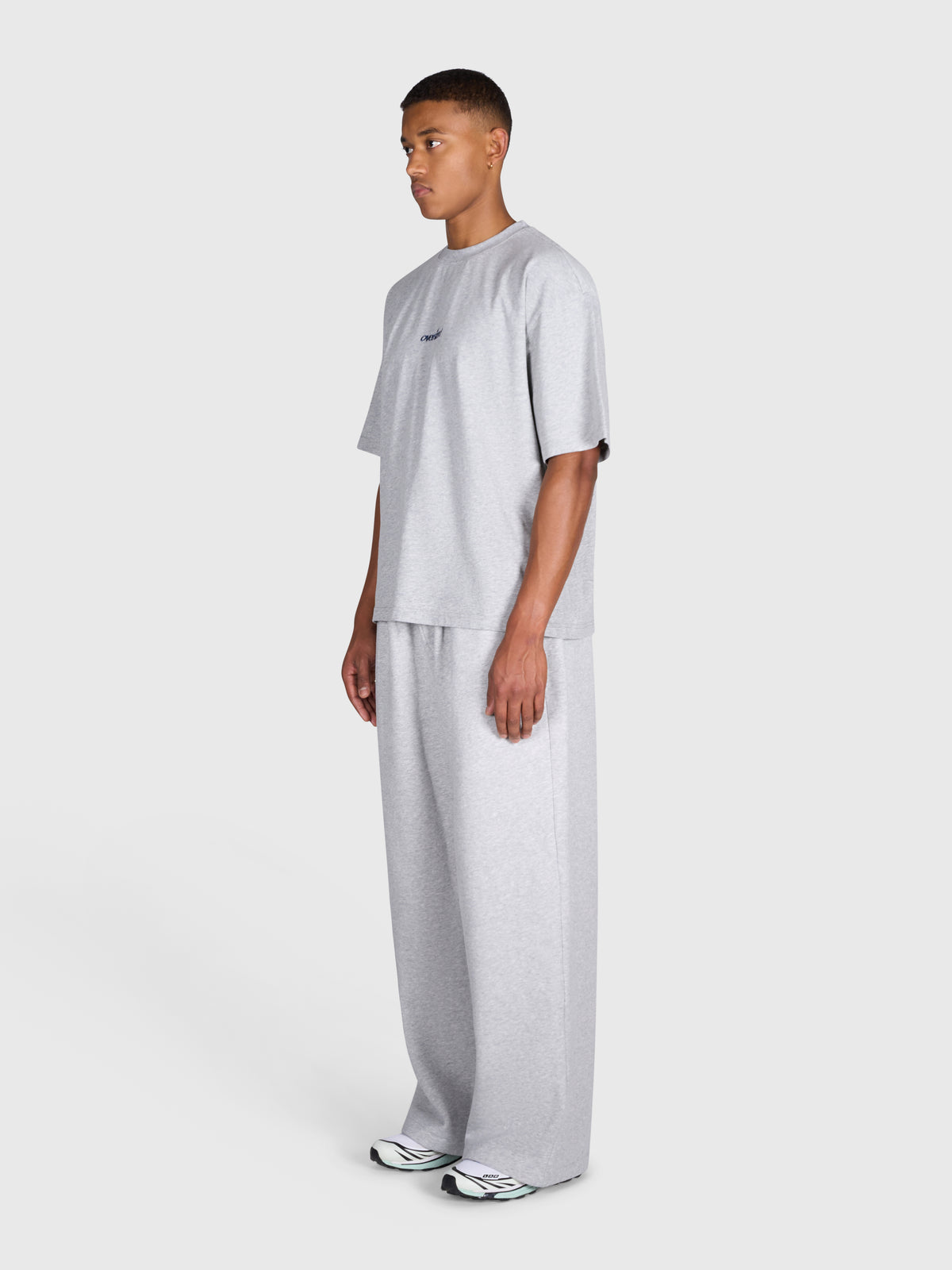 Tartan Baggy Sweatpants - Cloudy Grey/Blue